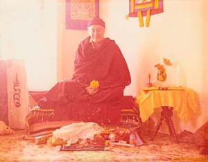 Namgyal Rinpoche Photo from Alma Rae taken after  Manjusri Wong circa 1975. www.namgyal.ca archive