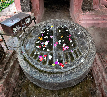 Where the Buddha practiced standing meditation, Bodhgaya